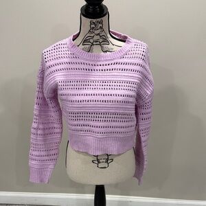 NWT NYC Knits Lilac Open-Knit Women's Sweater